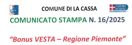 Comunicato Stampa n.16/2025 Bonus Vesta