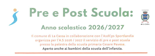Pre e Post scuola Anno scolastico 2026/2027