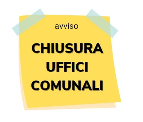 Chiusura Uffici Comunali Lunedì 1 Giugno 2026